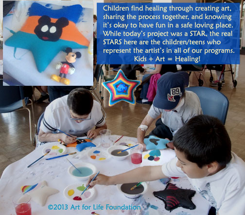 Kids with serious health challenges become normal kids when creating art. And that is healing!